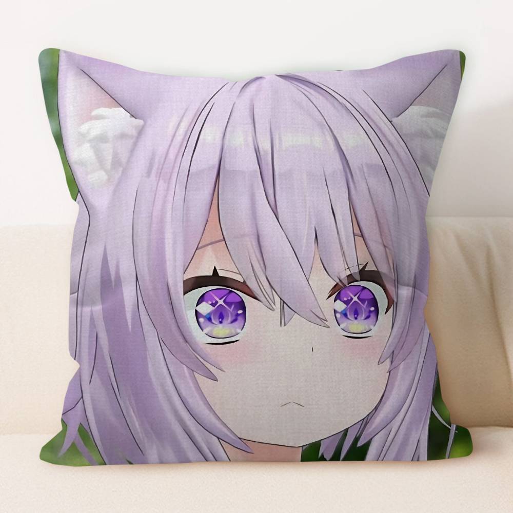 N-Nekomata Okayu Cushion Cover Pillow Cover Decor Pillowcase Printed Cushion Case For Couch
