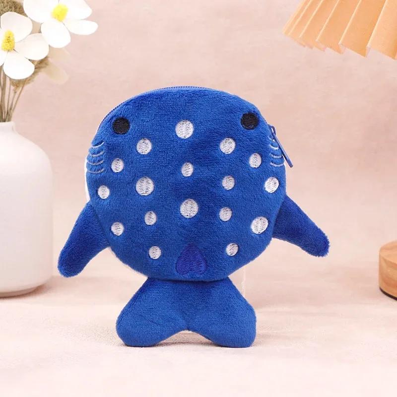 Cartoon Cute Whale Shark Coin Purse Kawaii Wallet Portable Plush Coin Bag Key Earphone Coin Organizer Pouch Zipper Bag kids Gift