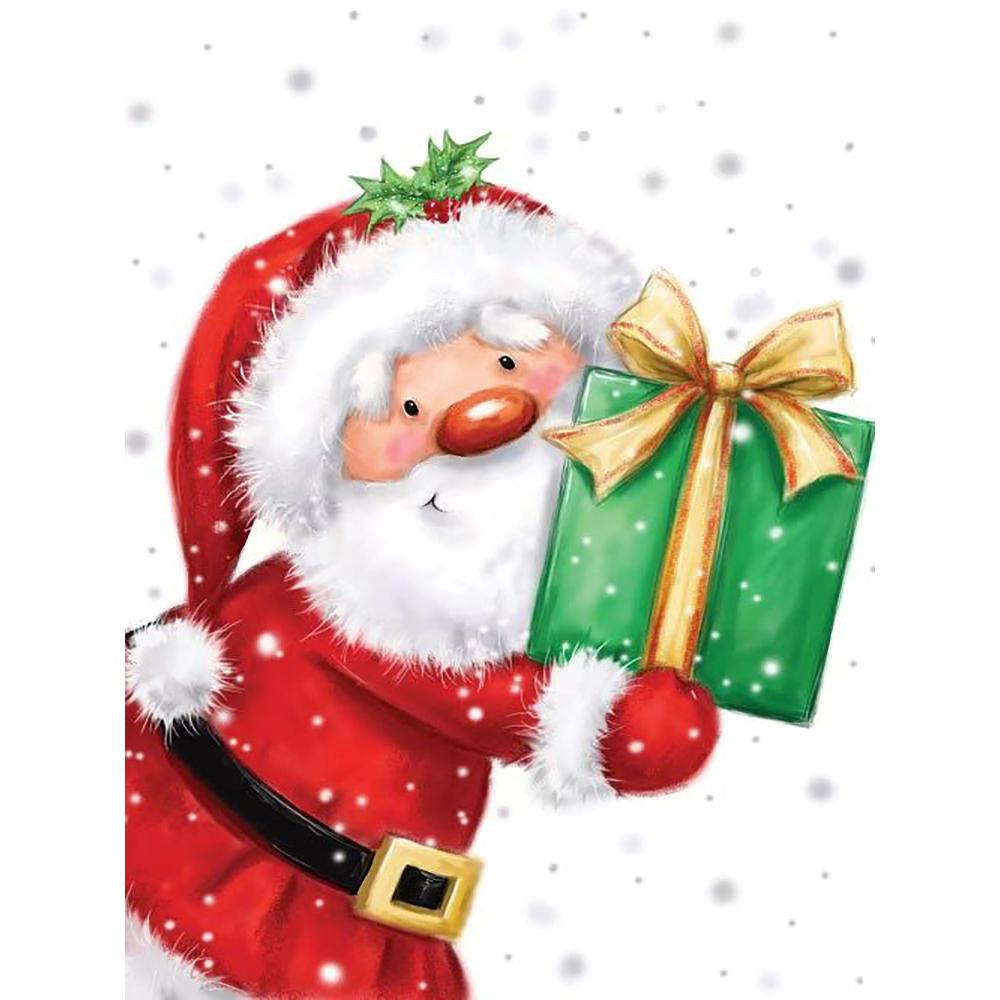 5d Diamond Painting Christmas Bear Hat Handicraft Full Square Diamond Embroidery Cross Stitch Animal Mosaic Christmas Wall Art