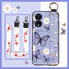 Fashion Design Oil Painting Phone Case For TCL 505/T509K/T5094 Wrist Strap Lanyard Anti-dust Silicone Waterproof Durable