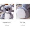 Realistic Koala Plush Doll Huggable Stuffed Animal Sleeping Pose Koala Plushie Emotional Comfort Companion for Children