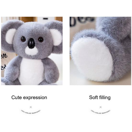 Realistic Koala Plush Doll Huggable Stuffed Animal Sleeping Pose Koala Plushie Emotional Comfort Companion for Children