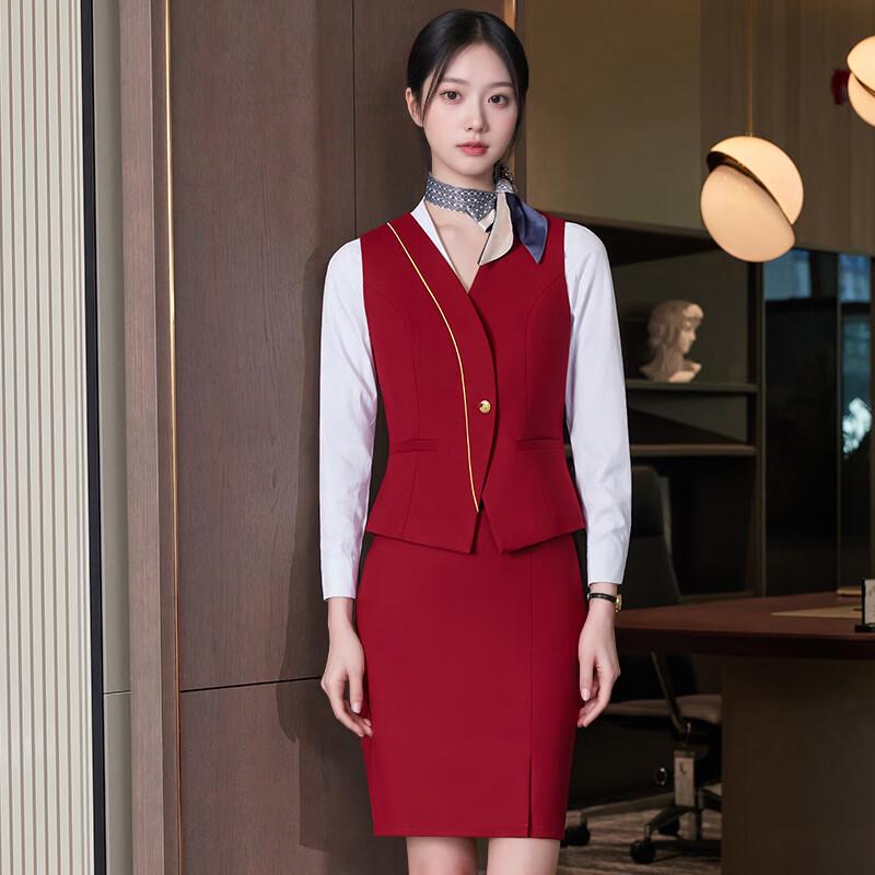 Set Uniforme Professionale da Donna per Assistenti di Volo & Personale Alberghiero