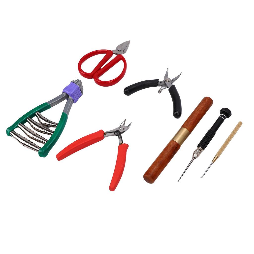 Badminton Racket Stringing Tool Set Bent Nose Pliers Diagonal Pliers Threading Hook Stringing Wire Cone Line Cone