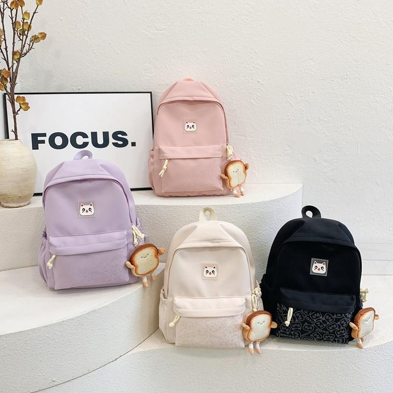 Cute And Stylish Pure Color Backpack For Boys And Girls Perfect For Kindergarten Use