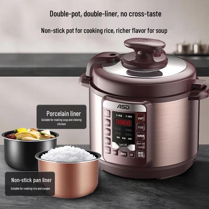 ASD Multi-Functional Dual-Pot Pressure Cooker