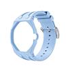 Dreifarbiger integrierter Silikon-Uhrenarmband-Mod-Kit mit Faltschließe Kompatibel mit Swatch X Royal Pop Uhrenzubehör