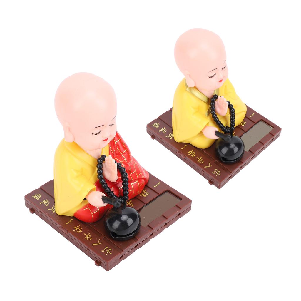 Solar Kleine Mönchsfigur Lustiges Nickendes Lichtsensor Energiesparend Solar Kleine Mönchsornament für H
