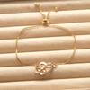 Heart-shaped Rhinestone Four-leaf Clover Adjustable Bracelet - Elegant Women's Fashion