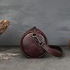 Einschultertasche Modisch Retro Große Kapazität Zylindrische Tasche Echtes Leder Ein Schulter Crossbody Tasche