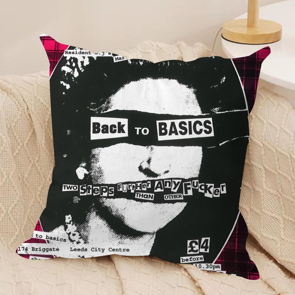 S-Sex pistols Rocková kapela Povlak na polštář Měkký plyš Oboustranně potištěný Polštář na pohovku Povlak na polštář | Útulná celoroční dekorace Dárek