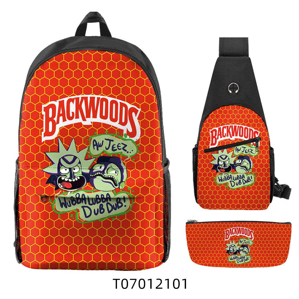 Popular Backwoods Cigar 3D Backpack Campus Student Backpack Travel Bag