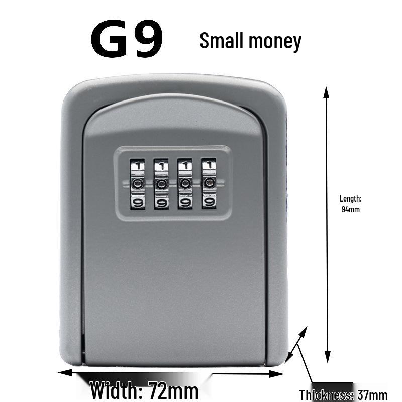 Temporary Key Storage Box for Construction Sites and Dorms with Anti-Theft Lock and Peephole