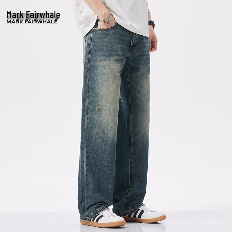 Mark Fairwhale Men's 2025 Vintage Straight Wide-Leg Jeans