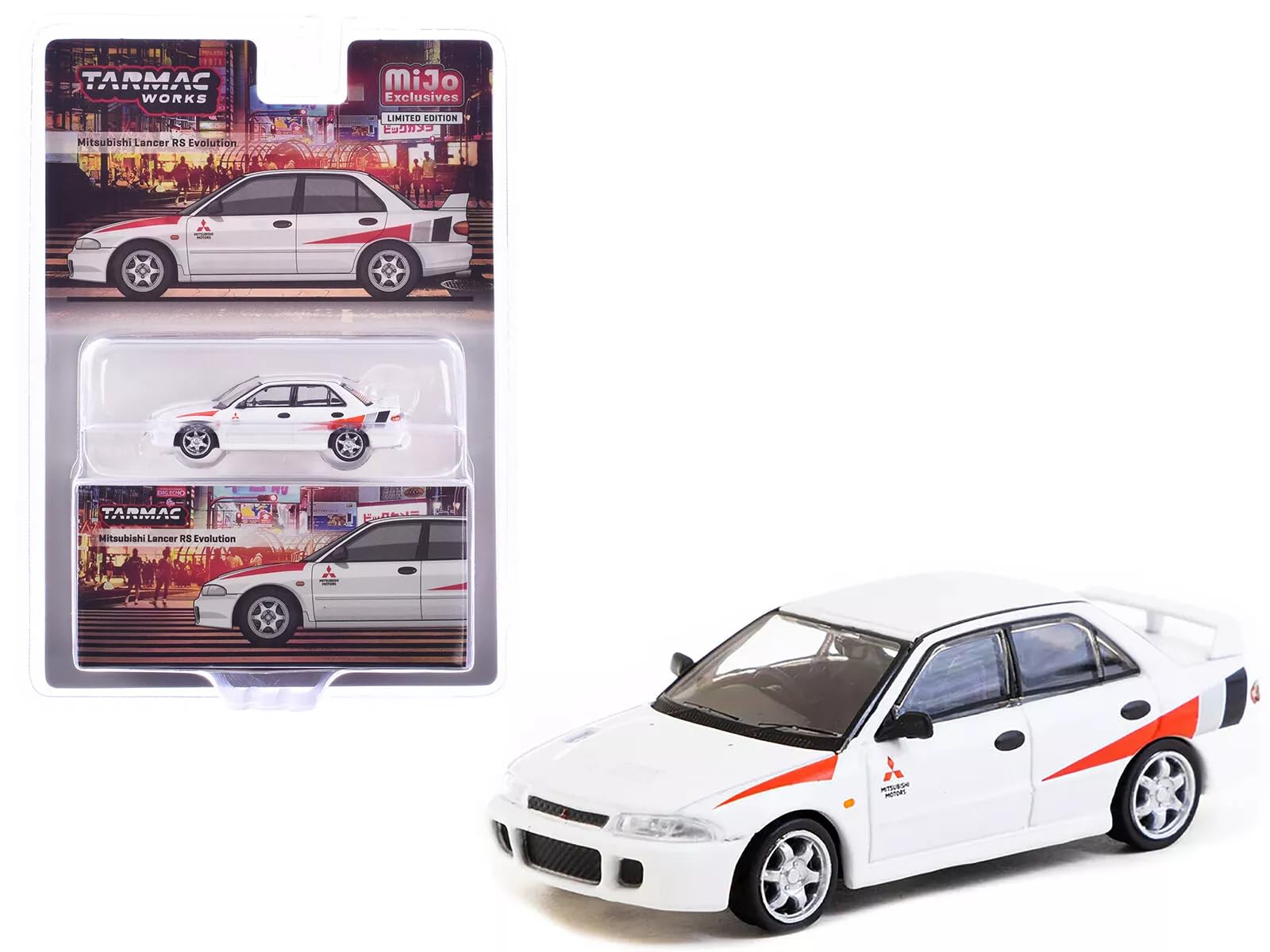 

Tarmac Works Mitsubishi Lancer RS Evolution I White Tarmac Works Lancer Evolution Mini Car 1/64 [Item] белый