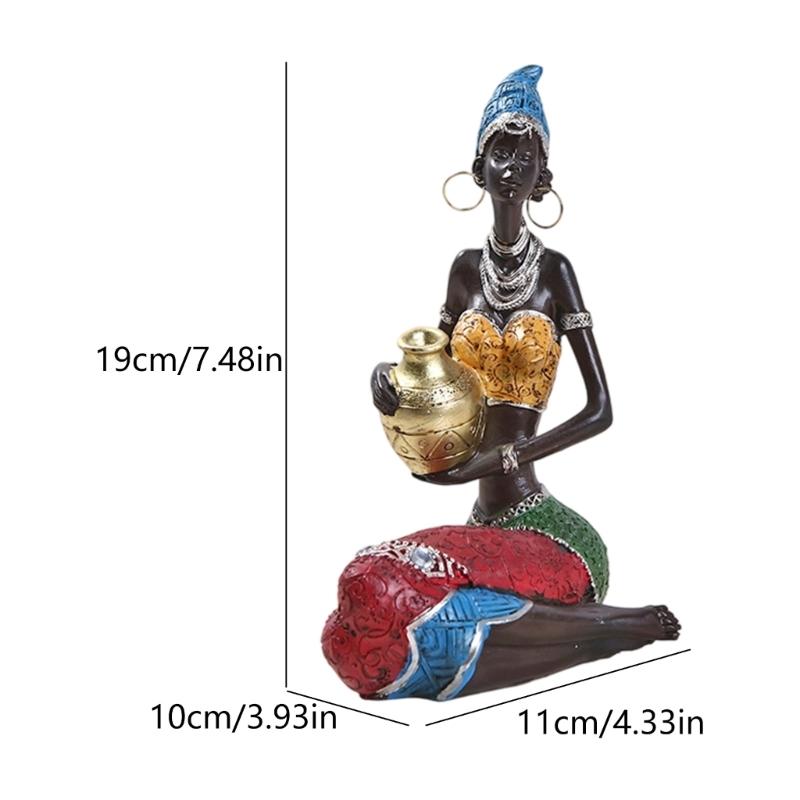 Golden Ethnic Resin Sculpture Artistic Table Decoration For Indoor Space Friendly Lightweighted Ornament