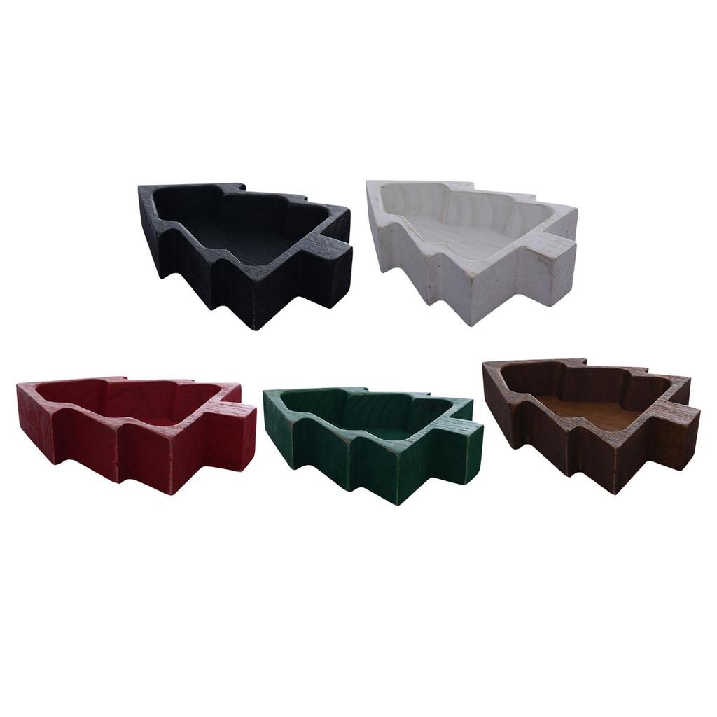 Christmas Tree Serving Tray Xmas Party Decor Multipurpose Wood Snack Plate Fruit