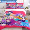 Kpop cartoon 3pcs K-pop music group Bedding set,Ideal for Bedroom, Dormitory,Including Duvet Cover And 2pcs Pillowcases,Fan gifts