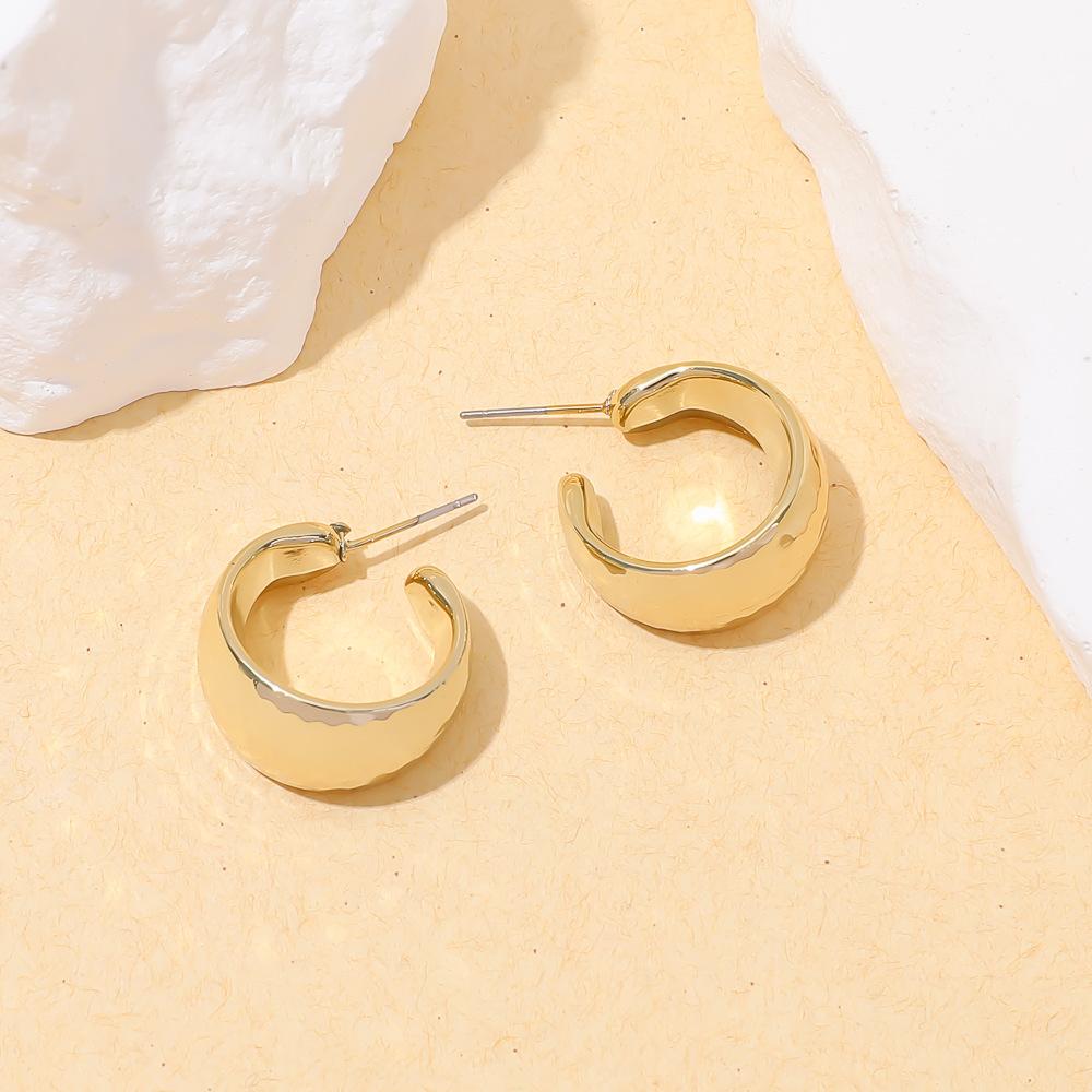 Geometric Personality Fashion Stud Earrings Ins European and American Acrylic Gold-plated Stud Earrings Set