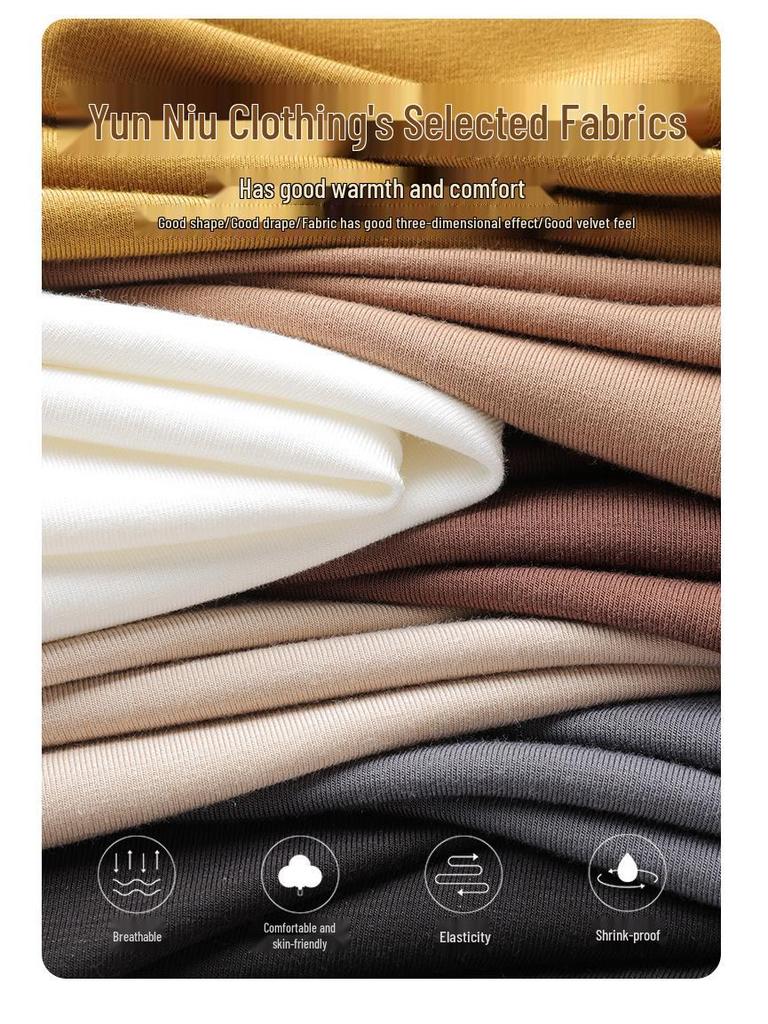 Dámský černý modální top s dlouhým rukávem, slim fit, rolákový základ pro jaro, podzim, zimu 2024.