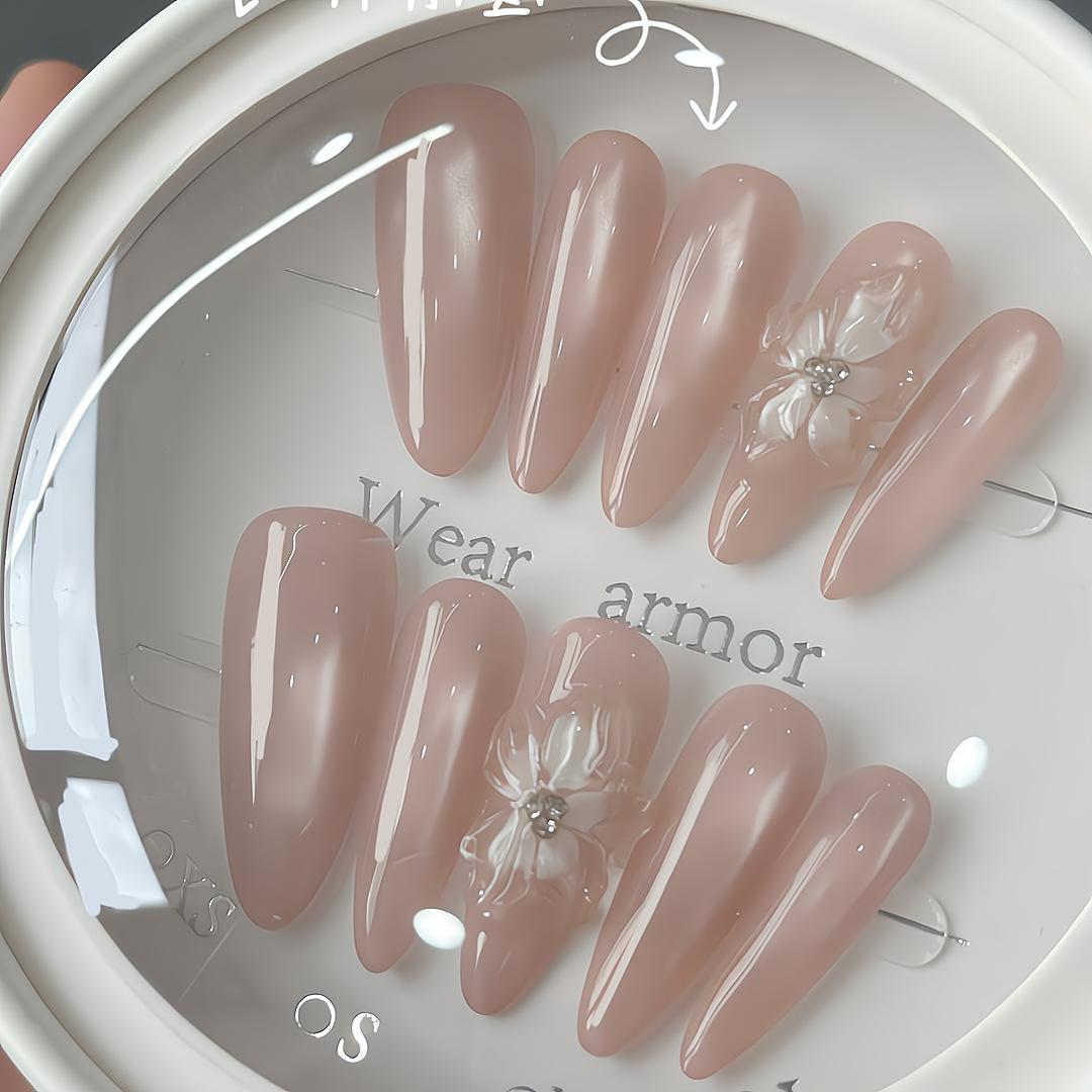 

Накладные ногти Средние Стилет Глиттер Накладные ногти Press ons с Дизайном Многоразовые Акриловые Накладные Ногти Полное Покрытие Клеящиеся Ногти Приклеиваемые Ногти для Женщин XS