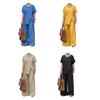 Women's Striped Short Sleeve 2 Piece Outfits Summer Crew Neck Top And Long Pants Matching Lounge Sets with Pockets