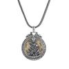 Thai Silver Eight Guardian God Pendant Necklace with Buddha and Six-Character Mantra for Men and Women