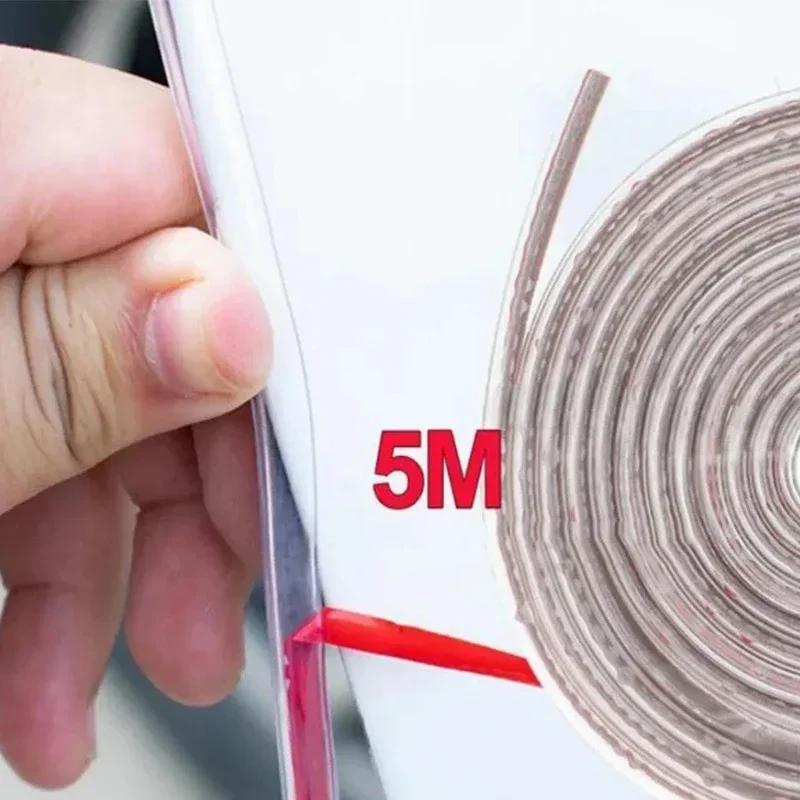 5M Door Anti-Collision Strip Car Door Border Scratching Anti-Collision Hood Protection Strip Door Decoration For General Purpose