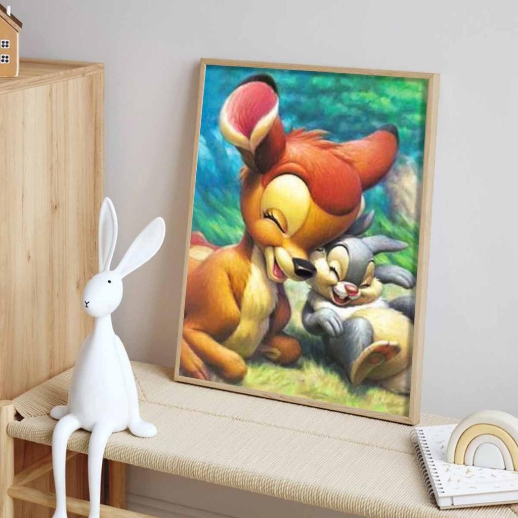 Full Round Diamond Painting Bambi The Fawn Art Rhinestone Picture Mosaic DIY 5D Cross Stitch Embroidery Home Decoration