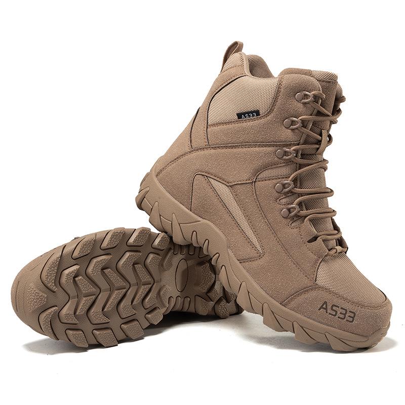 Men's Plus Size Fleece-Lined Combat High-Top Boots - Outdoor Casual Winter Hiking Shoes, 2025 Model