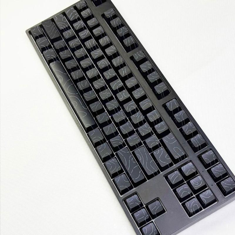 Original Height Side Engraved Keycaps Premium PBT Contour4.0 Theme for 61 64 68 75 84 87 Mechanical Keyboards