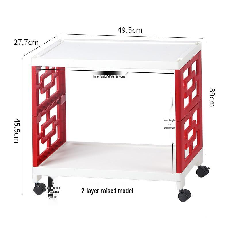 Multi-Layer Movable Storage Rack for Kitchen and Shoes