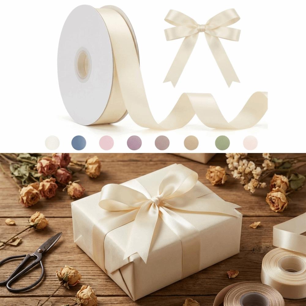 DIY-Geschenkverpackungen, einfarbige Satinbänder, Brautstraußbänder, Tortenverpackungen, einseitige Bänder, glänzende handgefertigte Schleifen, Blumenstraußbänder