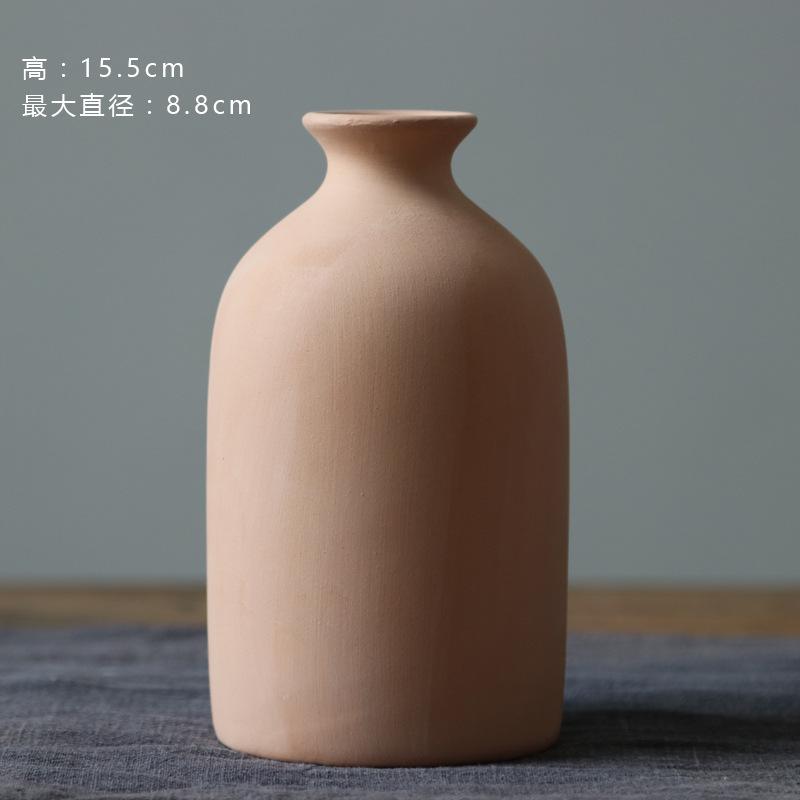 Unglazed Ceramic Vase Nordic Minimalist, Creative DIY Pottery for Home Decor, White Bisque Flower Holder Photo Prop