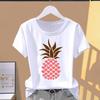 (Asian Size) Sweet Cartoon Trend 90s Clothing Print Graphic Tee Female Casual Fashion T Women's Top Short Sleeve T-shirts