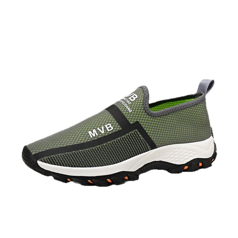 Casual outdoor hiking shoes men's lightweight sports mesh shoes breathable park hiking elderly shoes