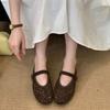 Fashion Summer New Breathable Flat Shoes 2025 Mary Janes Hollow Low Heels Single Shoes Elegant Versatile Trend Soft Soled Women Flats