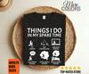 Things I Do Spare Time Fishing Shirt Funny Angler Gift Graphic Tee Fisherman Humor Outdoor Sport Hobby Lake River Apparel Unisex