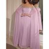 Spring Summer New Sexy High Waist Hot Drill Pearl Chiffon Banquet Evening Dress for Women European American Party