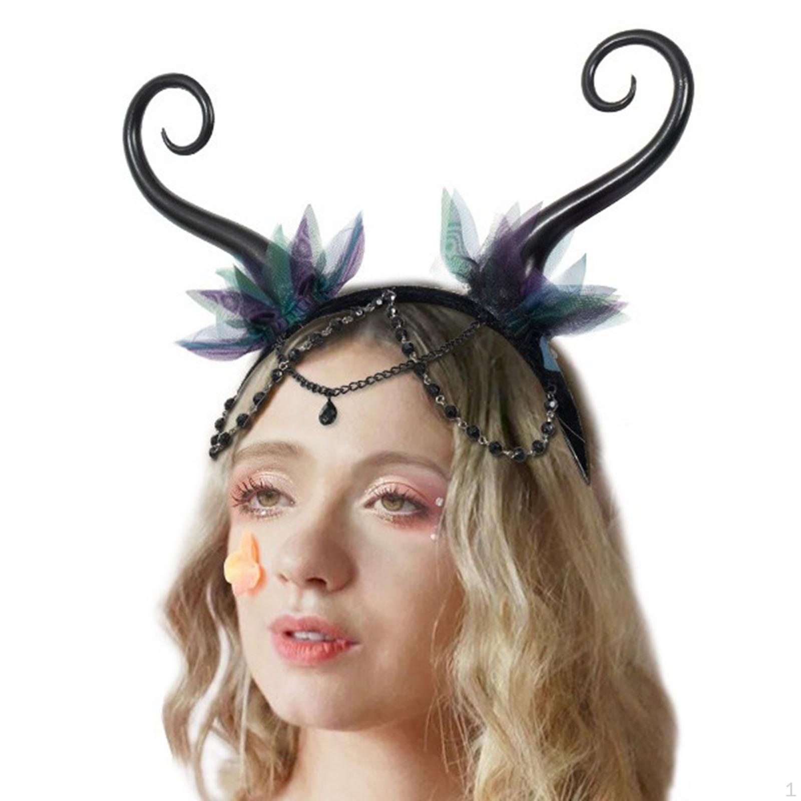 

Дьявол повязка на голову Цветочная фея для маскарада ролевая игра сценическое представление