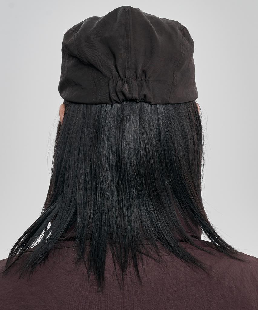 AJOBYAJO Tribal Logo Nylon Flat Cap [Dark Brown]