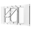 Cat Door for Window, Adjustable To Fit Window Width 686-813 Mm, 4 Secure Lock Modes, Aluminum Frame and High-Transparency Glass, Magnetic Closure,