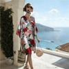 Bohemian ladies new D print seaside vacation fashion casual dress