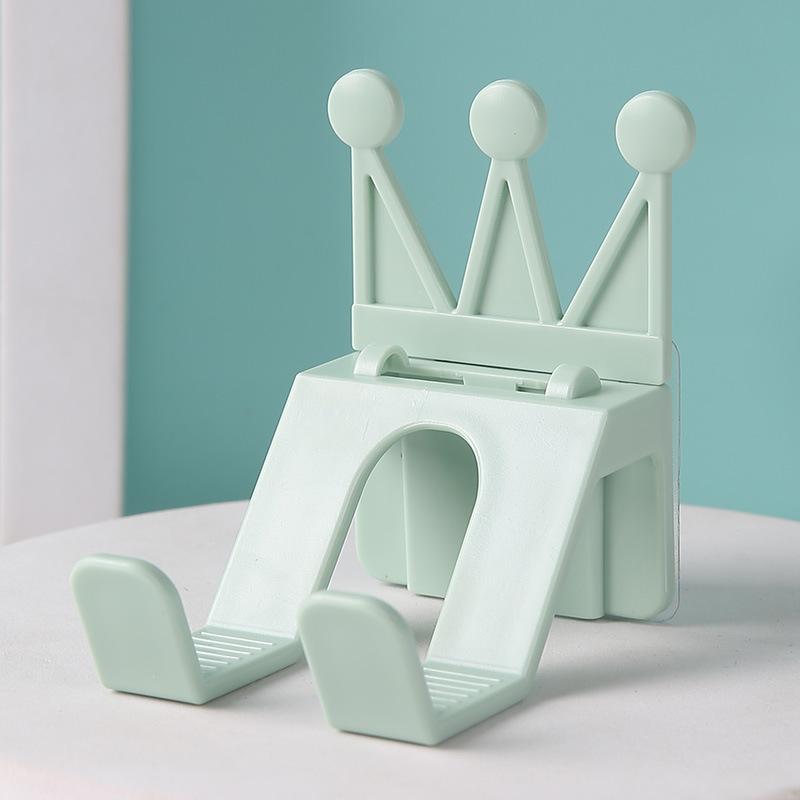 Crown Mobile Phone Holder Ornaments Punch-Free Bathroom Storage Rack Gaming Headset Game Controller Rack