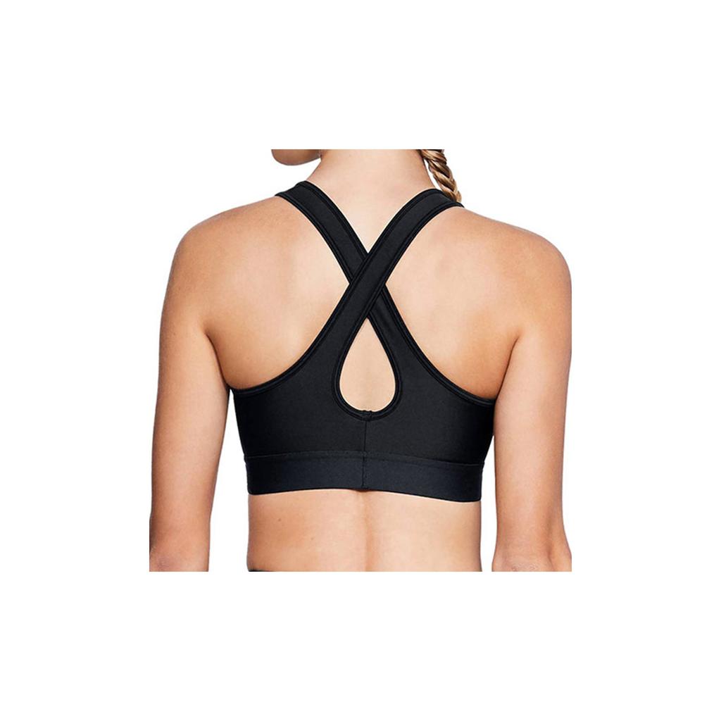 Under Armour Mid Crossback Sports Bra With Padding Women Underwear Black 1307200-001