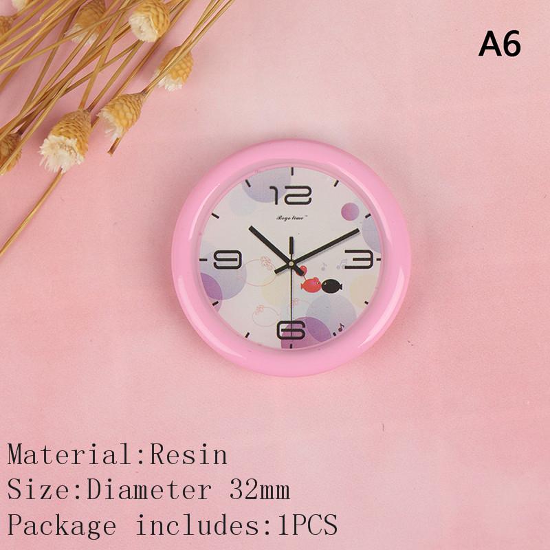 1:12 Scale Resin Dollhouse Miniature Wall Clock Play Doll House Miniaturas Home Decor Accessories Toy Pretend Play Furniture Toy