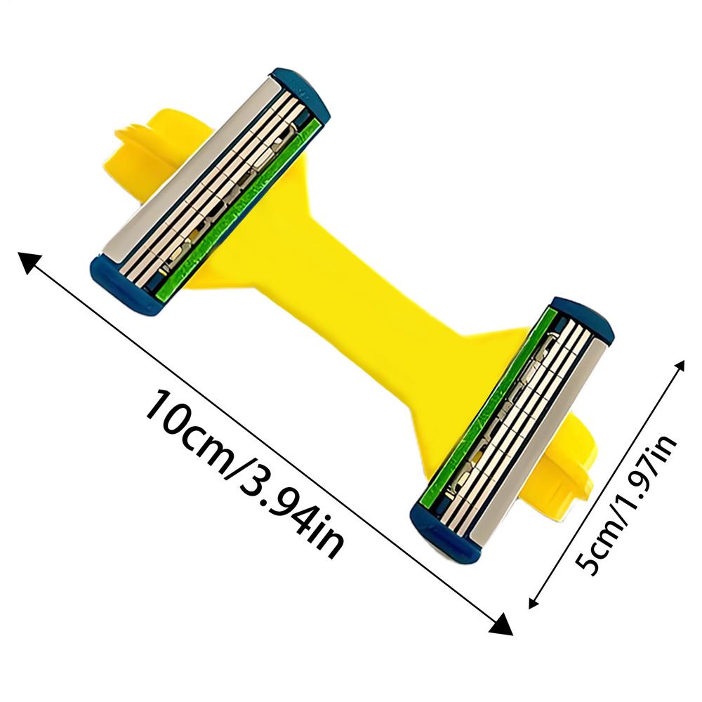 

Бритвы для головы Безопасная бритва с двойным лезвием Инструмент для бритья бороды Ручной триммер для головы для мужчин Чувствительная кожа Влажное сухое Ежедневный душ Путешествия жёлтый