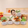 Creative Design Wealth Tree Green Plants Buddhist Iron and Strong Jili Potted Supple-touch Doll Car-mounted Symbols of Gifts for The Latest