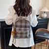 Schoolbag1011 New Fashion Versatile Plaid Women's Backpack Cute Small School Bag Korean Version Multifunctional Mini Small Backpack