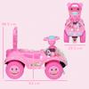 Foot To Floor Oddler Ride On Toy W/ Music, Light, Horn, Under Seat Storage, Anti-Over-Backwards Device, Pink